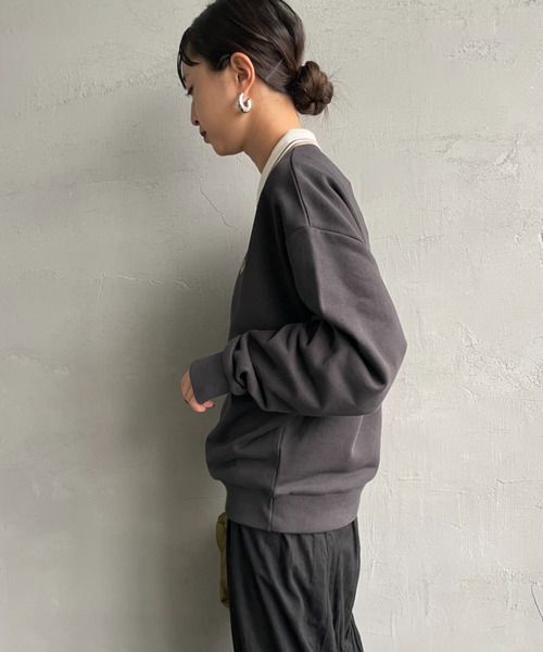 フレッドペリー ポロスウェット Tennis Badge Collared Sweatshirt(M 129：SNOW WHITE): | FRED