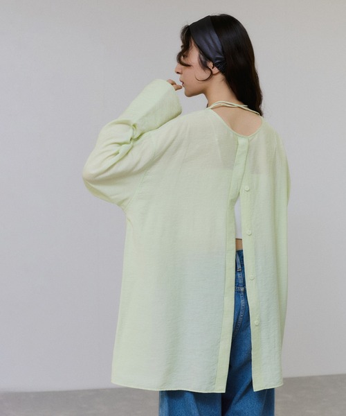 ADAM ET ROPE'（アダムエロペ）の「リネン2WAYブラウス（シャツ/ブラウス・レディース・ホワイト系その他6/ブラック/ライトグリーン・FREE）」の21枚目の写真