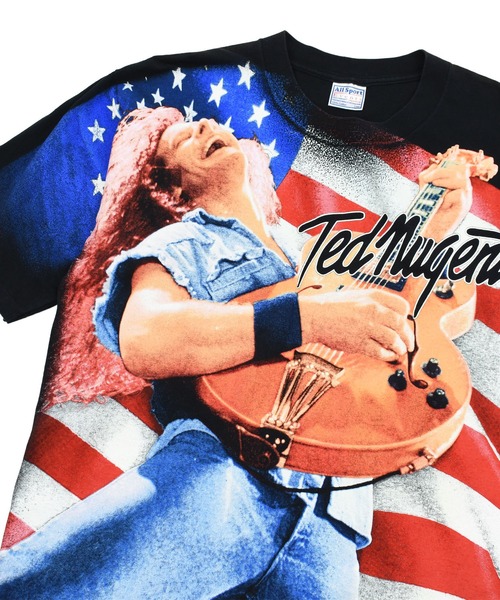 LABORATORY R(ラボラトリーアール)の「【USED】90’s All Sports “TED NUGENT” AOP バンド Tシャツ(Tシャツ/カットソー・メンズ・ブラック・LARGE)」の8枚目の写真