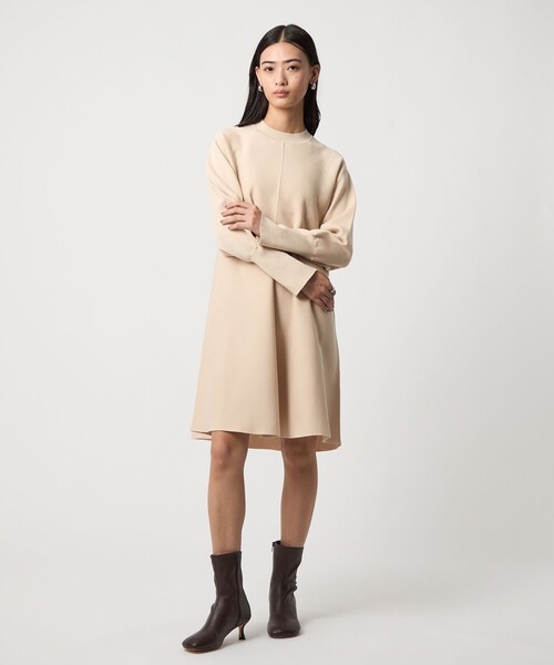 EMMEL REFINES＞EM クルーネック Aライン ミニワンピース（ワンピース