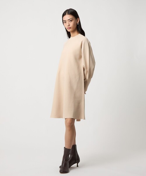 EMMEL REFINES(エメルリファインズ)の「<EMMEL REFINES>EM クルーネック Aライン ミニワンピース(ワンピース・レディース・ブラック/ベージュ・FREE)」の22枚目の写真