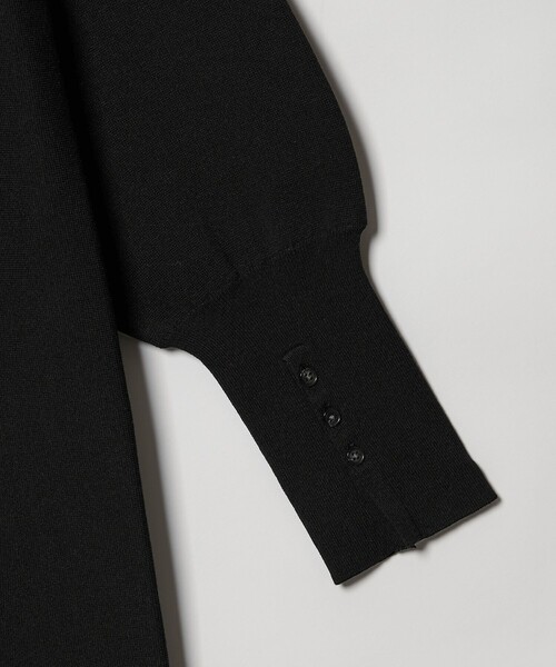 EMMEL REFINES(エメルリファインズ)の「<EMMEL REFINES>EM クルーネック Aライン ミニワンピース(ワンピース・レディース・ブラック/ベージュ・FREE)」の9枚目の写真