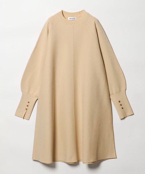 EMMEL REFINES(エメルリファインズ)の「<EMMEL REFINES>EM クルーネック Aライン ミニワンピース(ワンピース・レディース・ブラック/ベージュ・FREE)」の20枚目の写真