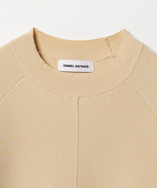 EMMEL REFINES(エメルリファインズ)の「<EMMEL REFINES>EM クルーネック Aライン ミニワンピース(ワンピース・レディース・ブラック/ベージュ・FREE)」の12枚目の写真