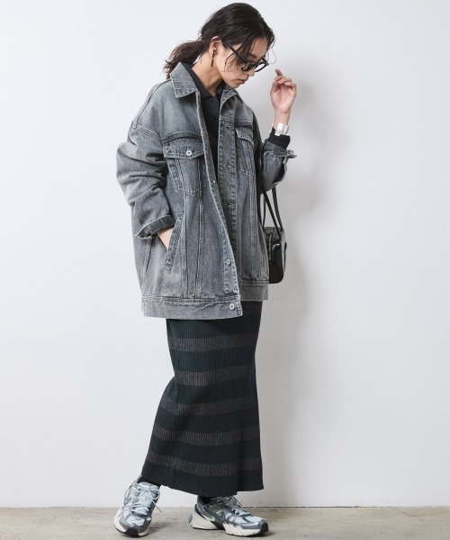 CHIC STYLE(シックスタイル)の「ポロニットマキシワンピース<大きいサイズ有>シックスタイル(ワンピース・レディース・グレー系/モカ・LL/M/5L/4L/3L/L)」の7枚目の写真