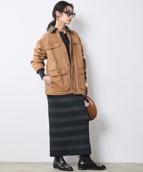 CHIC STYLE(シックスタイル)の「ポロニットマキシワンピース<大きいサイズ有>シックスタイル(ワンピース・レディース・グレー系/モカ・LL/M/5L/4L/3L/L)」の9枚目の写真