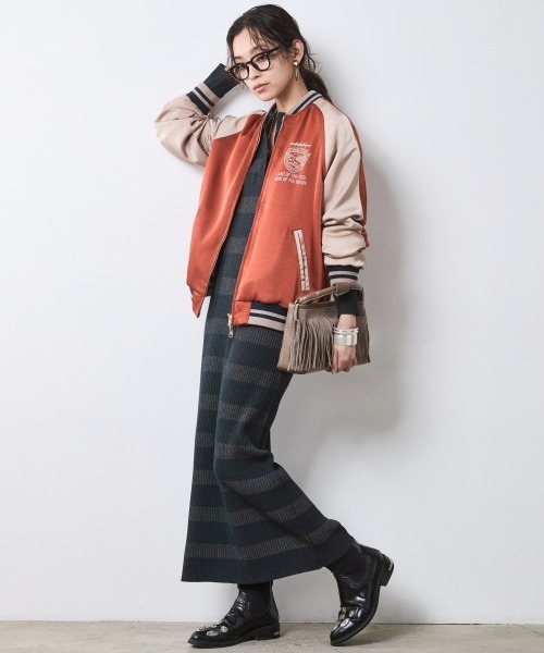 CHIC STYLE(シックスタイル)の「ポロニットマキシワンピース<大きいサイズ有>シックスタイル(ワンピース・レディース・グレー系/モカ・LL/M/5L/4L/3L/L)」の15枚目の写真