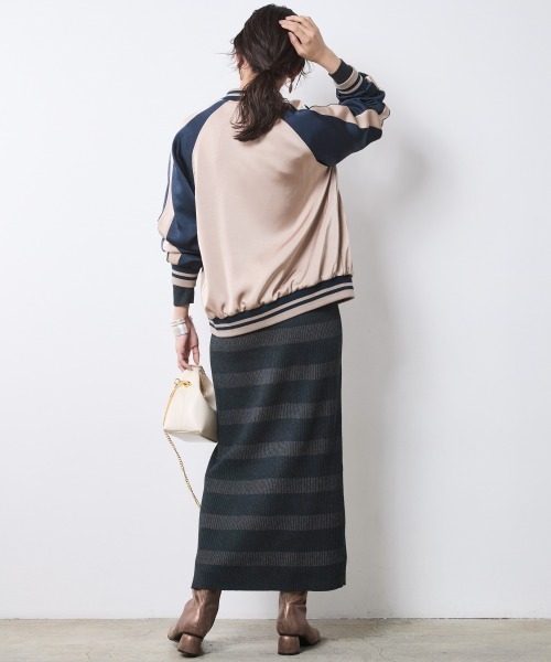 CHIC STYLE(シックスタイル)の「ポロニットマキシワンピース<大きいサイズ有>シックスタイル(ワンピース・レディース・グレー系/モカ・LL/M/5L/4L/3L/L)」の19枚目の写真
