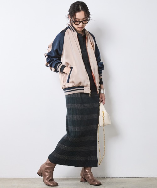CHIC STYLE(シックスタイル)の「ポロニットマキシワンピース<大きいサイズ有>シックスタイル(ワンピース・レディース・グレー系/モカ・LL/M/5L/4L/3L/L)」の20枚目の写真
