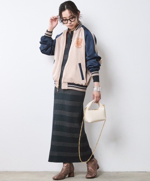 CHIC STYLE(シックスタイル)の「ポロニットマキシワンピース<大きいサイズ有>シックスタイル(ワンピース・レディース・グレー系/モカ・LL/M/5L/4L/3L/L)」の22枚目の写真