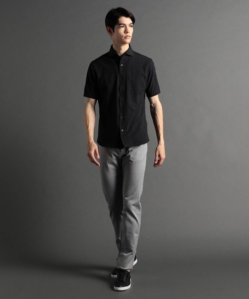MONSIEUR NICOLE(ムッシュニコル)の「COOLMAX サッカー 半袖ドレカジシャツ(シャツ/ブラウス・メンズ・グレー/ブラック・MEDIUM/LARGE/X-LARGE)」の5枚目の写真