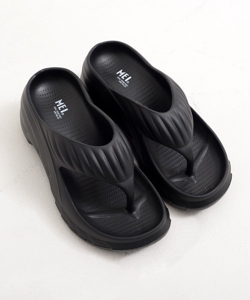 MEI（メイ）の「【MEI メイ】TONG SANDAL ウェーブ トングサンダル 軽量 厚底 EVAソール / Lady’s（サンダル・レディース・アイボリー/ブラック・S/M/L）」の5枚目の写真