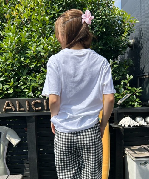 Loco Ocean(ロコオーシャン)の「HAWAII BEACH プリントTシャツ 夏服(Tシャツ/カットソー・レディース・ホワイト・L/M)」の6枚目の写真