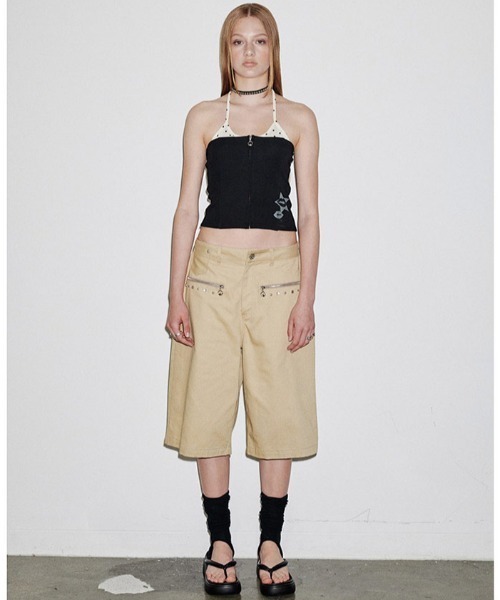 ★CRANK★CABLE KNIT LEGGINGS_IVORY★正規品/韓国直送料込/人気 A'GEM/9 × .kom 『runningHIGH/ランニングハイ』 LAYERED