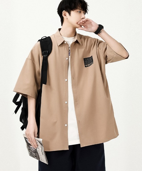 SBG(エスビー)の「SBG オーバーサイズシャツ(シャツ/ブラウス・メンズ・ベージュ/ホワイト/ネイビー・X-LARGE/LARGE/MEDIUM)」の13枚目の写真