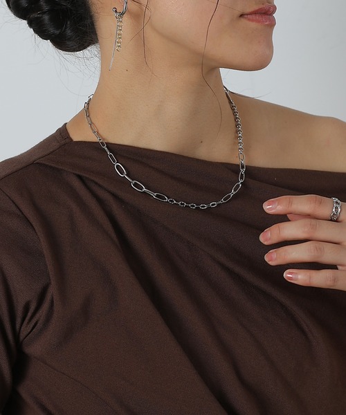 COLONY 2139（コロニートゥーワンスリーナイン）の「MIXチェーンネックレス（ネックレス・レディース・シルバー/シルバー×ゴールド・FREE）」の6枚目の写真