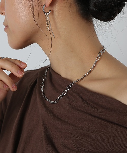 COLONY 2139（コロニートゥーワンスリーナイン）の「MIXチェーンネックレス（ネックレス・レディース・シルバー/シルバー×ゴールド・FREE）」の7枚目の写真