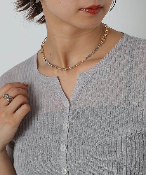 COLONY 2139（コロニートゥーワンスリーナイン）の「MIXチェーンネックレス（ネックレス・レディース・シルバー/シルバー×ゴールド・FREE）」の13枚目の写真