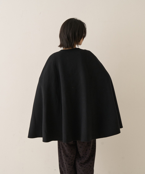 ダブルリバーマントコート Rouge vif la cle｜【40周年】ウールカシミヤリバーマントコート