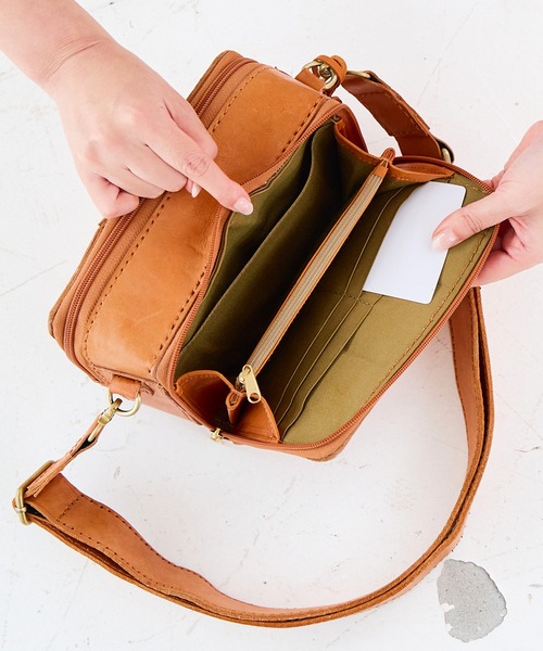 お財布ショルダーバッグ ショルダーバッグ レディース 本革 財布 旅行