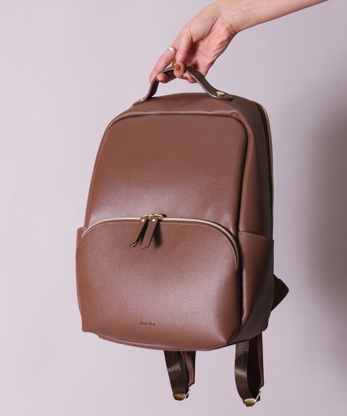 Legato Largo(レガートラルゴ)の「(LF)【Legato Largo】【たすかるっかばん】6ポケット/10L リュック(バックパック/リュック・レディース・グレイッシュベージュ/ブラック/ブラウン・ONE SIZE)」の5枚目の写真