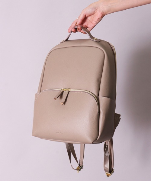 Legato Largo(レガートラルゴ)の「(LF)【Legato Largo】【たすかるっかばん】6ポケット/10L リュック(バックパック/リュック・レディース・グレイッシュベージュ/ブラック/ブラウン・ONE SIZE)」の6枚目の写真