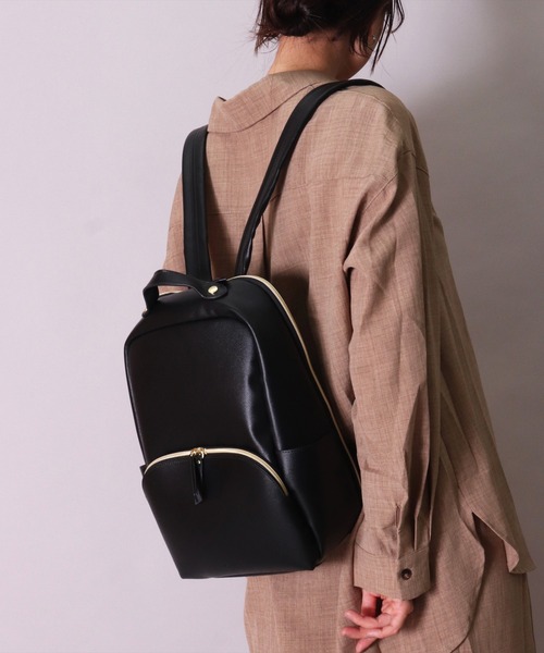 Legato Largo(レガートラルゴ)の「(LF)【Legato Largo】【たすかるっかばん】6ポケット/10L リュック(バックパック/リュック・レディース・グレイッシュベージュ/ブラック/ブラウン・ONE SIZE)」の20枚目の写真