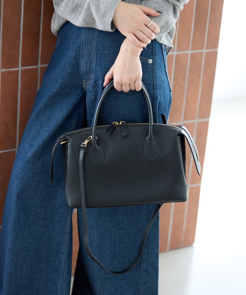 story.（ストーリー）の「Story./ストーリー レザーボストン（ボストンバッグ・レディース・ブラウン/ブラック・FREE）」の3枚目の写真