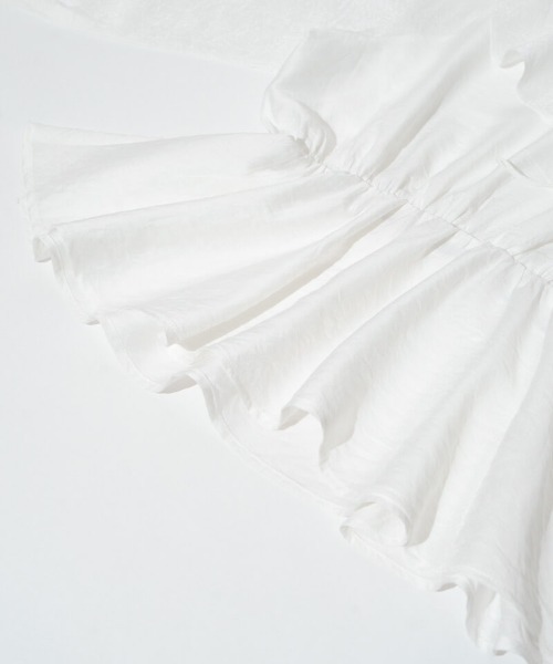 flower（フラワー）の「パールラッフルドブラウス（シャツ/ブラウス・レディース・ホワイト/ベージュ・FREE）」の11枚目の写真