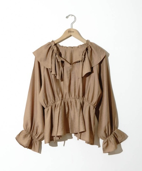 flower（フラワー）の「パールラッフルドブラウス（シャツ/ブラウス・レディース・ホワイト/ベージュ・FREE）」の15枚目の写真