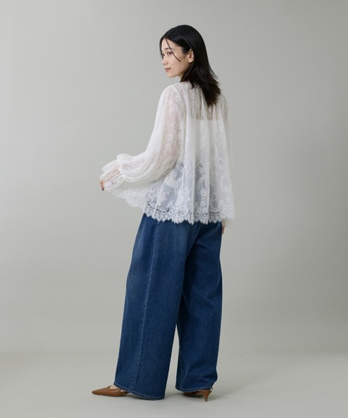 INED(イネド)の「レースブラウス(シャツ/ブラウス・レディース・オフホワイト/ブラック・9号)」の4枚目の写真