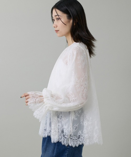 INED(イネド)の「レースブラウス(シャツ/ブラウス・レディース・オフホワイト/ブラック・9号)」の10枚目の写真