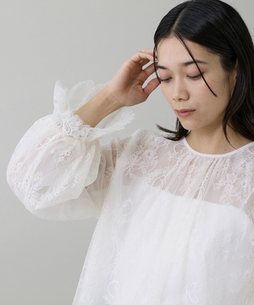 INED(イネド)の「レースブラウス(シャツ/ブラウス・レディース・オフホワイト/ブラック・9号)」の14枚目の写真