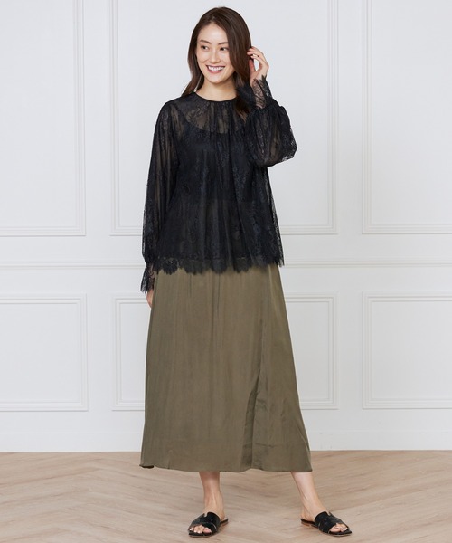 INED(イネド)の「レースブラウス(シャツ/ブラウス・レディース・オフホワイト/ブラック・9号)」の21枚目の写真