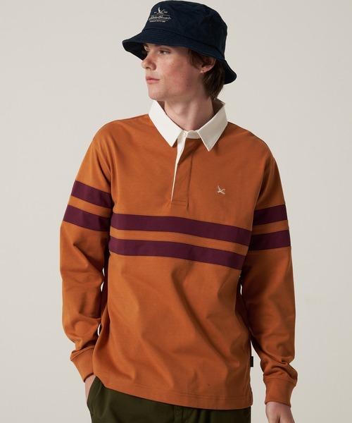 Eddie Bauer(エディーバウアー)の「ラグビーシャツ(ポロシャツ・メンズ・ダークネイビー/ダークオレンジ/ダークグリーン・M/L/XL/XXL)」の3枚目の写真