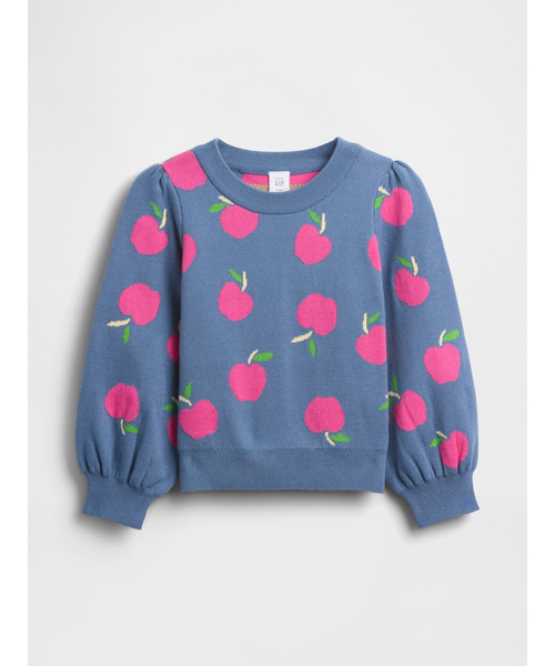 GAP(ギャップ)の「パフスリーブ セーター (幼児・ベビー)(ニット/セーター・キッズ・ライトグレー/パープル/ブルー/アイボリー/ライトブルー/ベージュ/ピンク・70cm/80cm/90cm/95cm/100cm/105cm/110cm)」の5枚目の写真