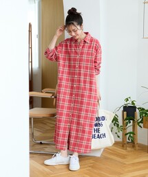 MHL.　シャツワンピース　サイズⅡ　長袖　レッド系 コットン　麻混　ロング丈 楽天市場】【即納】コットン ワンピース 秋冬 ロングワンピース