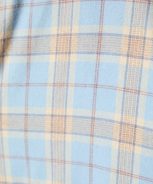 FREAK'S STORE(フリークスストア)の「限定展開 ネル チェック ビックシャツ ワンピース(シャツワンピース・レディース・ネイビー/サックスブルー/グレー/ベージュ/レッド・MEDIUM/SMALL)」の22枚目の写真