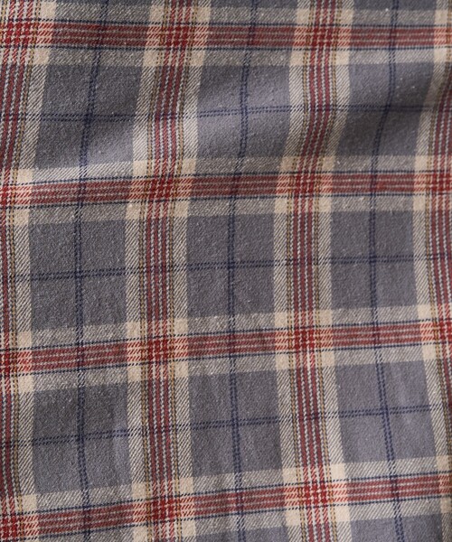 FREAK'S STORE(フリークスストア)の「限定展開 ネル チェック ビックシャツ ワンピース(シャツワンピース・レディース・ネイビー/サックスブルー/グレー/ベージュ/レッド・MEDIUM/SMALL)」の20枚目の写真