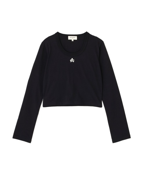 AVIREX(アヴィレックス)の「《直営店限定》SHORT EMBROIDERY LOGO T-SHIRT(Tシャツ/カットソー・レディース・ブラック/オフホワイト・M/S)」の6枚目の写真