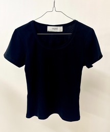 ベーシック コットン リブ Tシャツ