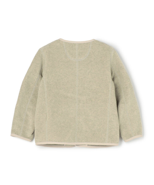 DANTON(ダントン)の「KIDS’ FLEECE COLLARLESS JACKET(ノーカラージャケット・キッズ・クリーム/オレンジ系その他/ブラック・135/125/115/105)」の4枚目の写真