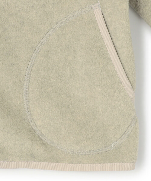 DANTON(ダントン)の「KIDS’ FLEECE COLLARLESS JACKET(ノーカラージャケット・キッズ・クリーム/オレンジ系その他/ブラック・135/125/115/105)」の7枚目の写真