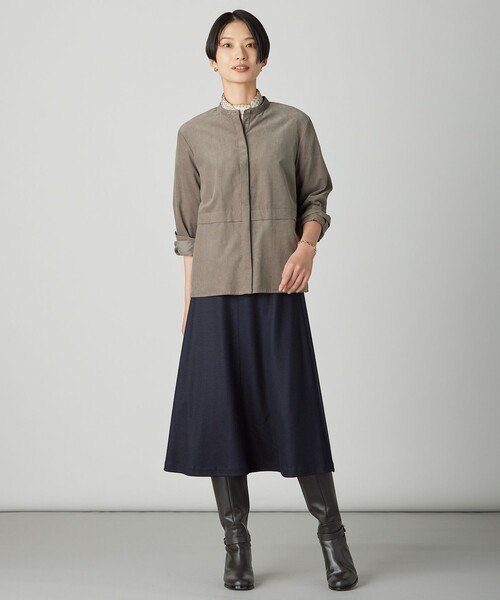 J.PRESS Ladies(J.プレス レディス)の「Lightシャツコール ブラウス(シャツ/ブラウス・レディース・ベージュ系/ブラウン系/グレー系・XS)」の6枚目の写真