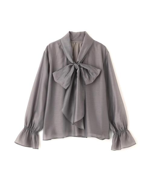 PROPORTION BODY DRESSING（プロポーションボディドレッシング）の「＜ウォッシャブル＞シアーボウタイブラウス / 1215210909（シャツ/ブラウス・レディース・グレー/ピンク/ホワイト系その他・MEDIUM/SMALL）」の11枚目の写真