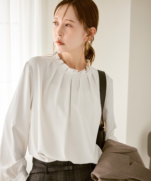 セール】【WEB限定】多機能タックブラウス（シャツ/ブラウス）｜ROPE
