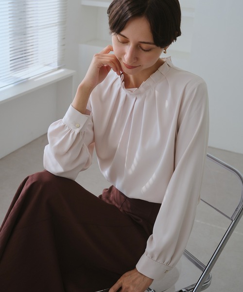 セール】【WEB限定】多機能タックブラウス（シャツ/ブラウス）｜ROPE