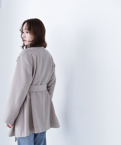 【新品未使用】NATURAL BEAUTY BASIC ベルテッドミディコート ベルテッドミディコート | NATURAL BEAUTY BASIC（ナチュラル