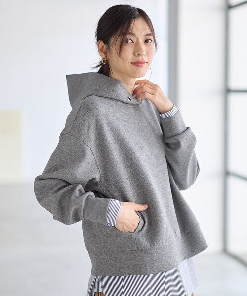 ANY(エニィ)の「【WEB限定】ダンボールパーカー(パーカー・レディース・グレー系/アイボリー系/ブラック系/ワイン系・F)」の10枚目の写真