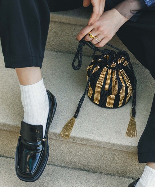 Gready Brilliant（グレディブリリアン）の「インドビーズバッグ（ショルダーバッグ・レディース・ブラック系・FREE）」の2枚目の写真